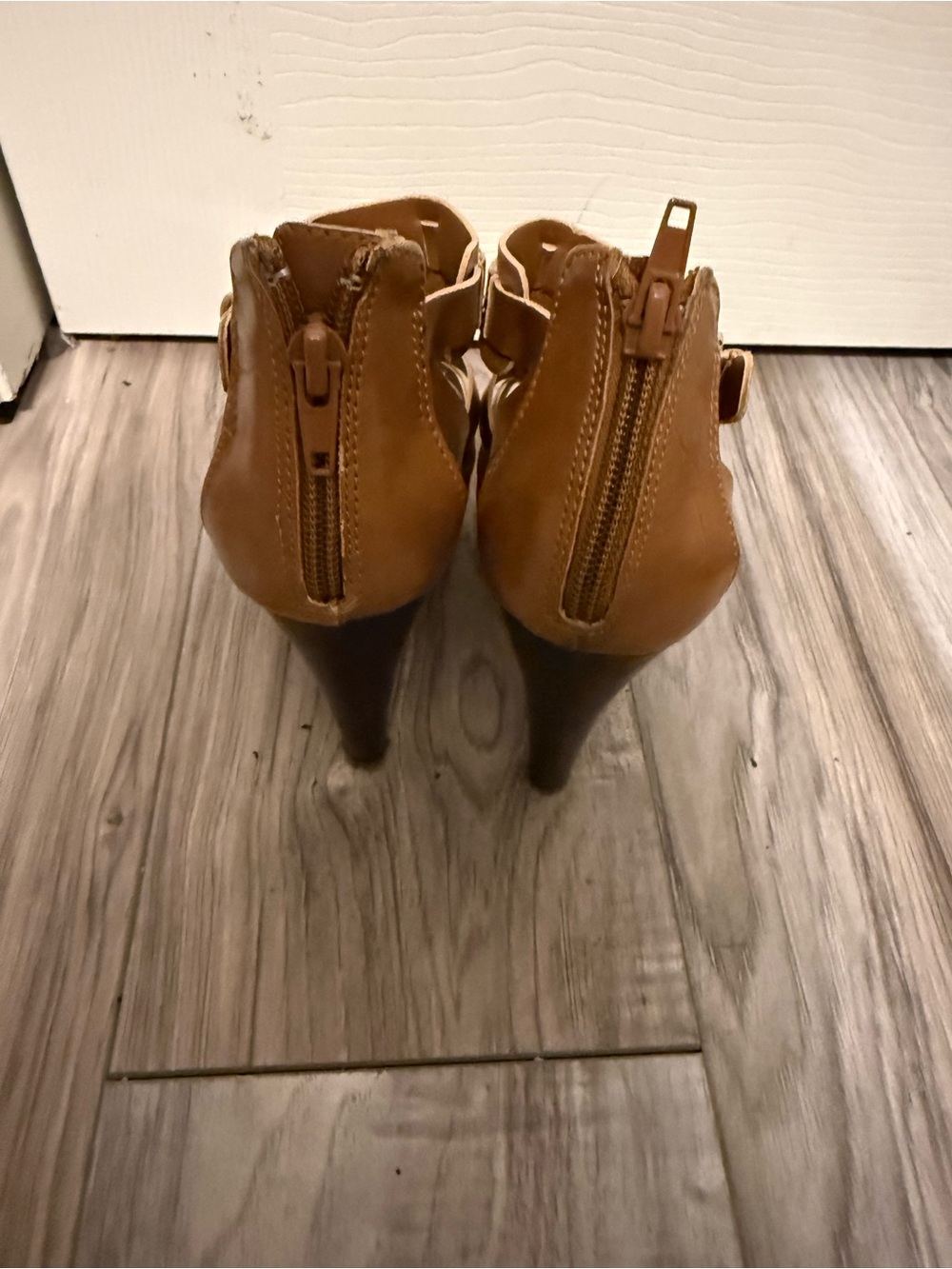G by Guess Cognac Strappy Platform High Heels - Picture 3 of 6